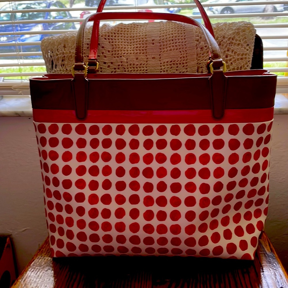 Coach purse tote data list poke dot.